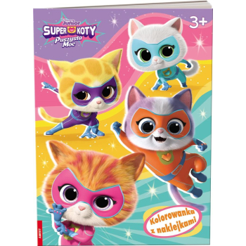 Superkoty. Kolorowanka z naklejkami